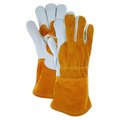 Magid WeldPro T9800 Goat Grain Leather MIG Welding Gloves with Split Cowhide back and Cuff, XL, 12PK T9800-XL